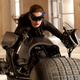Illustration for article titled Heres Anne Hathaway as Catwoman riding Batmans Batpod